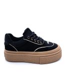 Guja G25K330 Kalın Taban Kadife Kadın Siyah Sneaker Ayakkabı