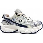 Guja G26Y353 Yüksek Taban (5 Cm) Kadın Günlük ve Yürüyüş Lacivert Bej Sneaker Spor Ayakkabı - Bej - Lacivert