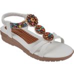 Guja GJ-1202 Beyaz Masaj Tabanlı Comfort Kadın Sandalet
