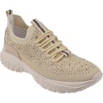 Guja Taşlı Triko Kadın Spor Ayakkabı Sneaker GJ-320 Bej
