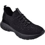 Guja Taşlı Triko Kadın Spor Ayakkabı Sneaker GJ-320 Siyah