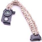 Gujing 2 Adet Paracord Bilezik Açık Çok Fonksiyonlu Bilezik (Yurt Dışından) - Beyaz - Altın