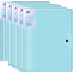 Gujing Plastik Klasör 40 Sayfalık Sınıflandırma Bilgi Kitabı A3 Öğrenci Şeffaf Insert Test Kağıdı Klasörü (Yurt Dışından) - Açık Yeşil