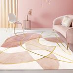 Gül Altın Geometrik Minimalist Halı Sehpa için Kaymaz Dekoratif Halı Kız Yatak Odası İç Mekan Ev Dekoru 160 x 230 cm