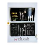Gül Çelik 30 Parça 6 Kişilik 18/10 Kalite Çatal Kaşık Seti Alvina Model 304 Paslanmaz Çelik