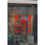 Gül Desenli 8 Mart Dünya Kadınlar Günü Yazısı Cam Vitrin Sticker (Kırmızı)