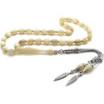 Gül Endam Kararmaz Metal Püsküllü Arpa Kesim Koç Boynuzu Tesbih - Açık Kırmızı