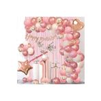 Gül Kurusu 1 Yaş Özel Doğum Günü Balon Zincir Set, 435789438597