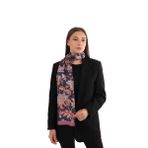 Gül Kurusu Çiçek Desen Vual İpek Fular