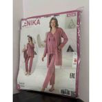Gül Kurusu Hamile & Lohusa Pijama Takımı | Yumuşak Kumaş 3’lü Set