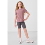 Gül Kurusu Pamuklu O Yaka Standart Fit Basic Kız Çocuk T-Shirt - 75177 - 8 - 9 Yaş