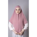 Gül Kurusu Pratik Hazır Geçmeli Tesettür Eşarp Aerobin Kumaş Düz Hijab 2309_18