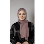 Gül Kurusu Pratik Hazır Geçmeli Tesettür Şal Örme Kumaş Taşlı Yıldız Desenli 2118Y_18