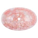 Gül Kuvars El Yıkama Kasesi I 60 x 40 cm Epoksi Dekoratif Lavabo I Rose Quartz Tezgah Üstü Kap Ev Dekoru için