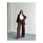 Gül Maison Rahat Kalıp Kimono Bol Paça Pantolon Takım Yazlık Şık Kimono