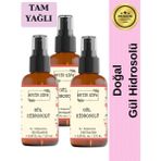 Gül Suyu 300 ml - Saf Tam Yağlı Gül Hidrosolü Tonik (3 x 100 Ml)