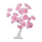 Gül Yaprağı Işık Bonsai Ağacı Masa Lambası Noel Dekoru için Başucu LED Işıkları ile İskandinav Tarzı Gece Lambası Ev Dekorasyonu için.