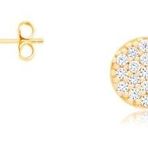 Gülaylar Diamond Line Sarı Altın 14 Ayar Trend Küpe