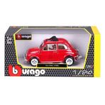Gülce Design 22099 Burago Fiat 500L 168 Kırmızı 1:24 -Sunman Kız Erkek Çocuk Oyuncak Eğitici Oyuncaklar