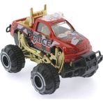 Gülce Design Çek Bırak Mini Off Road Kırmızı Polis Aracı Kız Erkek Çocuk Oyuncak Eğitici Oyuncaklar