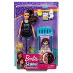Gülce Design FHY97 Barbie Bebek Bakıcısı Bebeği ve Aksesuarları Oyun Seti Kız Erkek Çocuk Oyuncak Eğitici Oyuncak