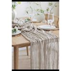 Gülce Home Collection Sofia Bohem Tül Runner Masa Örtüsü I Düğün,Nişan,Doğum Günü,Parti,Yılbaşı ve Özel Gün Süslemesi Vizon Renk