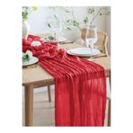Gülce Home Collection Sofia Tül Runner Masa Örtüsü I Düğün,Nişan,Doğum Günü,Parti,Yılbaşı ve Özel Gün Süslemesi Kırmızı