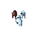 GÜLEÇ TİCARET OYUNCAK POŞET HAYVAN KAFADAR AYILAR BOZ AYI PANDA KUTUP AYISI GEYİK KURT TİLKİ VAHŞİ KÖPEK 6 PARÇA