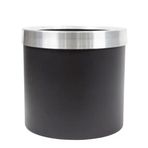 Güleç Yapay Çiçek 22*22*22 Siyah Bilezikli Metal Saksı
