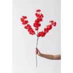 Güleç Yapay Çiçek Yapay Bahardalı Çiçeği 100 cm 120 Yaprak - Kırmızı