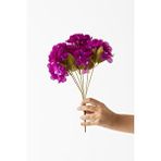 Güleç Yapay Çiçek Yapay Ortanca Çiçeği 35 Cm 7 Dal Mor Çok Renkli