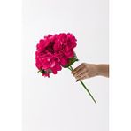 Güleç Yapay Çiçek Yapay Ortanca Çiçeği Fuşya 45 Cm 7 Dal Çok Renkli