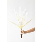 Güleç Yapay Çiçek Yapay Tüylü Palmiye Yaprağı 75 Cm 8 Dal Beyaz Çok Renkli