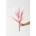 Güleç Yapay Çiçek Yapay Tüylü Palmiye Yaprağı 75 Cm 8 Dal Pembe