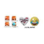 Gülen Emoji Beyaz Geyik Cep Sobası,El Isıtıcı,2 Adet Sıcak Su Torbası Pvc 9cm