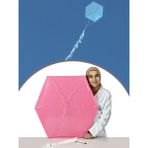 Gülen Uçurtma Naylon Altıgen Uçurtma Düz Renk (Orta Boy) - Pembe