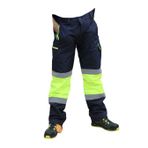 Gülep İş Oxford Pantolon Lacivert- Sarı L