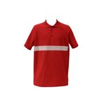 Gülep İş Polo Yaka Tişört Reflektörlü Kırmızı KIRMIZI - 3XL - BASKISIZ