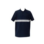 Gülep İş Polo Yaka Tişört Reflektörlü Lacivert LACİVERT - 2XL - ÖN-ARKA BASKI