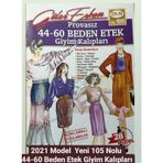 GÜLER ERKAN PROVASIZ 44-60 BEDEN ETEK GİYİM KALIPLARI NO:105