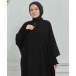 Güler Giyim Elina Kadın Medine Ipeği Yarasa Kol Model Ferace - Siyah - Standart