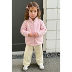 GÜLERBEBECİX Kız Çocuk Üst Polar Hırka Pembe