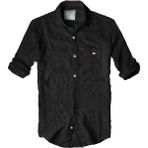 Gulf Bird Slim Fit Italyan Kesim Gerçek Keten Gömlek -- Siyah--