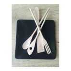 GULHANILE El Yapımı 4 Parça Ahşap Kaşık Mutfak Seti, Tahta Kaşık, Çatal, Spatula 30 Cm