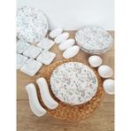 Gulhanile Flowers Mat Beyaz 27 Parça 6 Kişilik Kahvaltı Takımı