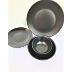 Gulhanile Mat Siyah 6 Kişilik 24 Parça Yemek Takımı
