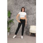 GÜLİZİM BUTİK Gülizim Butik Gri Füme Kadın Beli Lastikli Yüksek Bel Likralı Büyük-küçük Beden Jeans