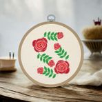 Güller Nakış - Yuvarlak Pano Kasnak ÇAP:17CM - Ahşap