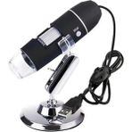 Güllü E Store 1600X USB Dijital Mikroskop Kamera Endoskop 8led Büyüteç Metal Standı - Çok Renkli - Düz - Standart