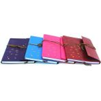 Güllü E Store Defter Deri Kaplı Ağaç Baskılı - Kaliteli - Çok Renkli